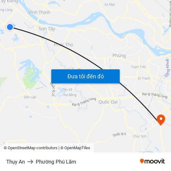 Thụy An to Phường Phú Lãm map