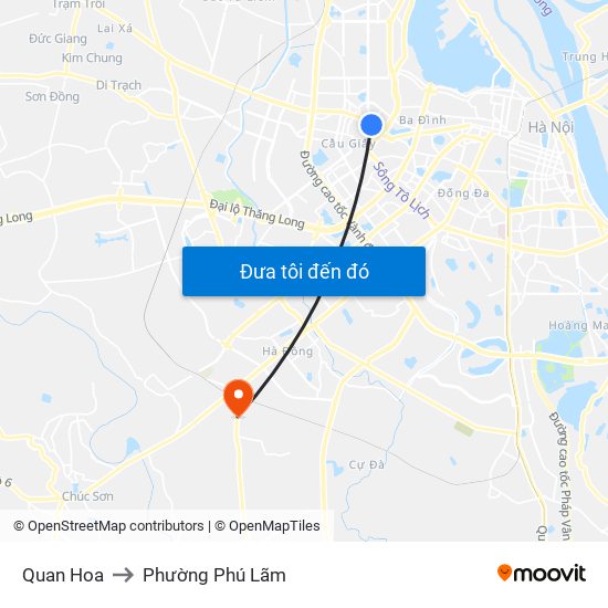 Quan Hoa to Phường Phú Lãm map