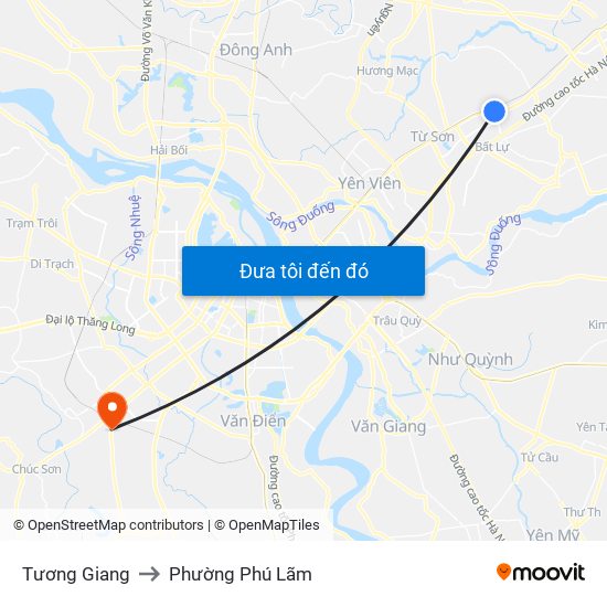 Tương Giang to Phường Phú Lãm map