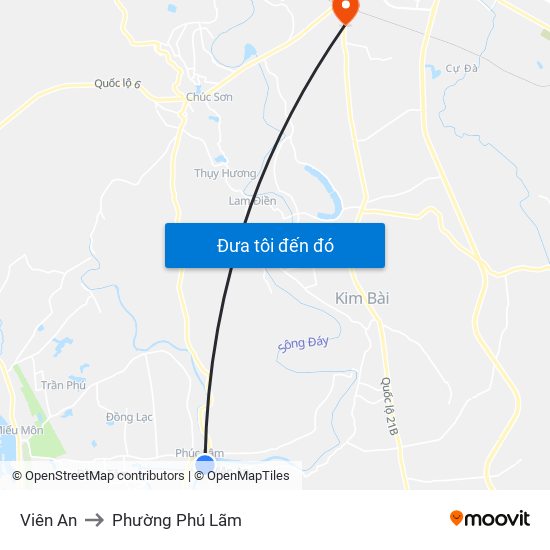 Viên An to Phường Phú Lãm map