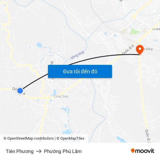Tiên Phương to Phường Phú Lãm map