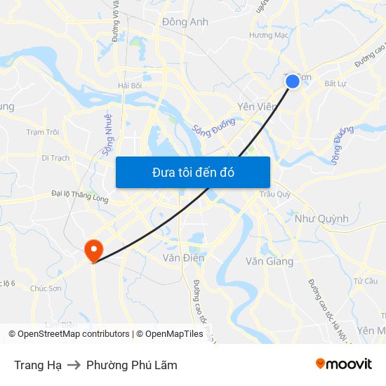 Trang Hạ to Phường Phú Lãm map