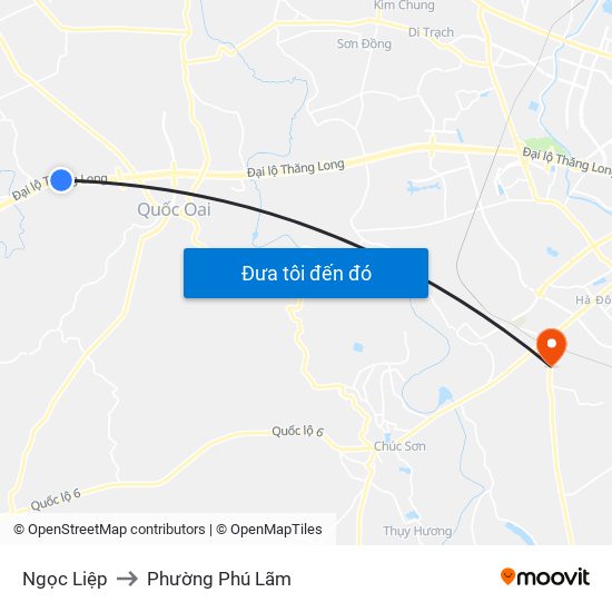 Ngọc Liệp to Phường Phú Lãm map