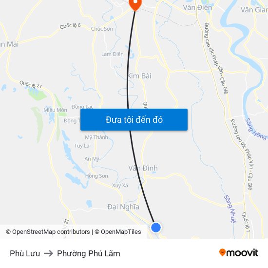 Phù Lưu to Phường Phú Lãm map