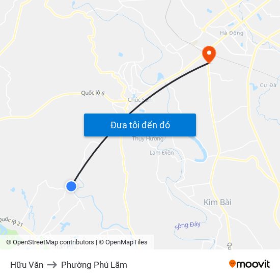 Hữu Văn to Phường Phú Lãm map