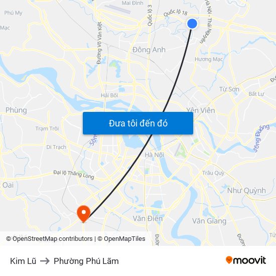 Kim Lũ to Phường Phú Lãm map