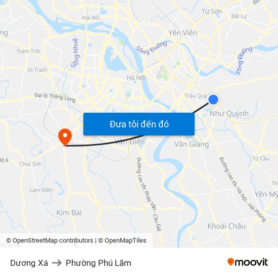 Dương Xá to Phường Phú Lãm map
