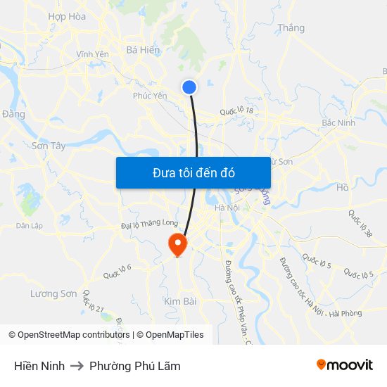 Hiền Ninh to Phường Phú Lãm map