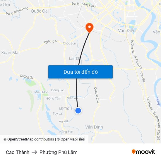 Cao Thành to Phường Phú Lãm map