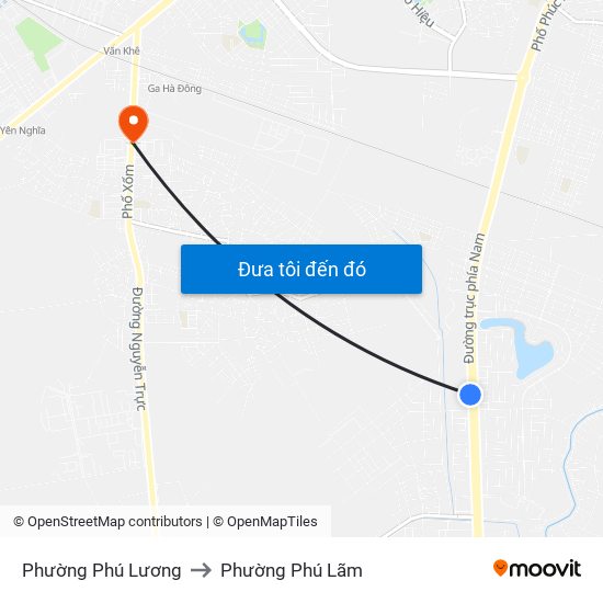 Phường Phú Lương to Phường Phú Lãm map