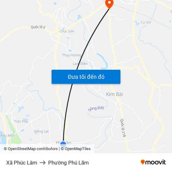 Xã Phúc Lâm to Phường Phú Lãm map