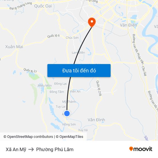 Xã An Mỹ to Phường Phú Lãm map