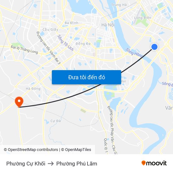 Phường Cự Khối to Phường Phú Lãm map