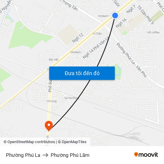 Phường Phú La to Phường Phú Lãm map