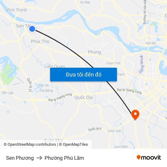 Sen Phương to Phường Phú Lãm map