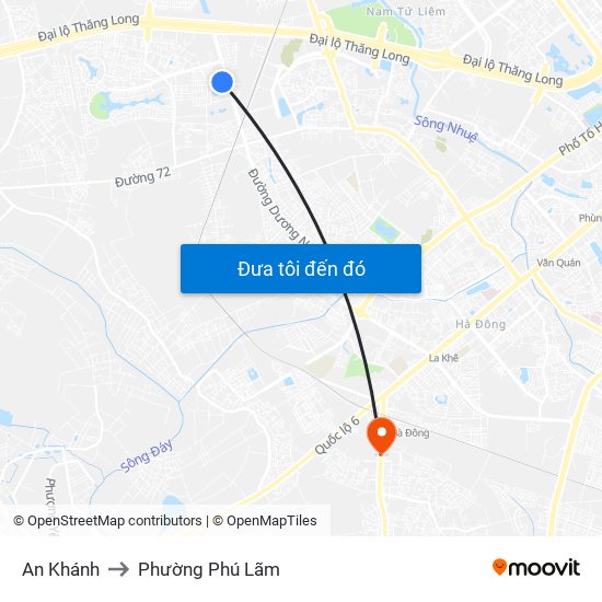 An Khánh to Phường Phú Lãm map