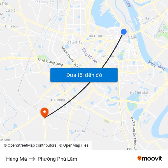 Hàng Mã to Phường Phú Lãm map