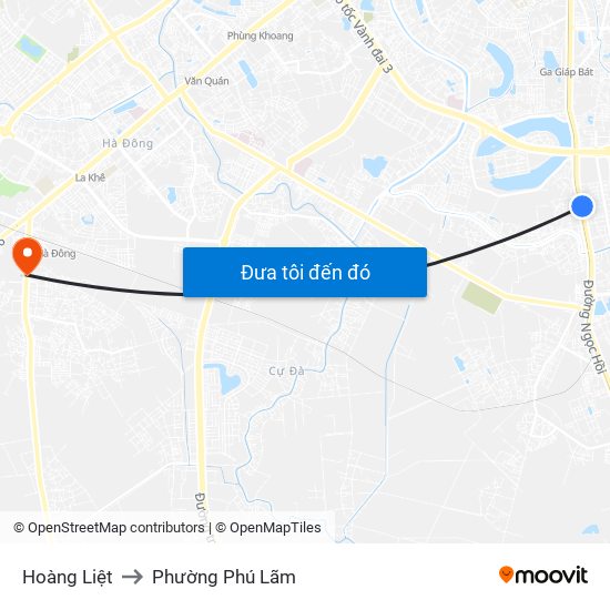 Hoàng Liệt to Phường Phú Lãm map