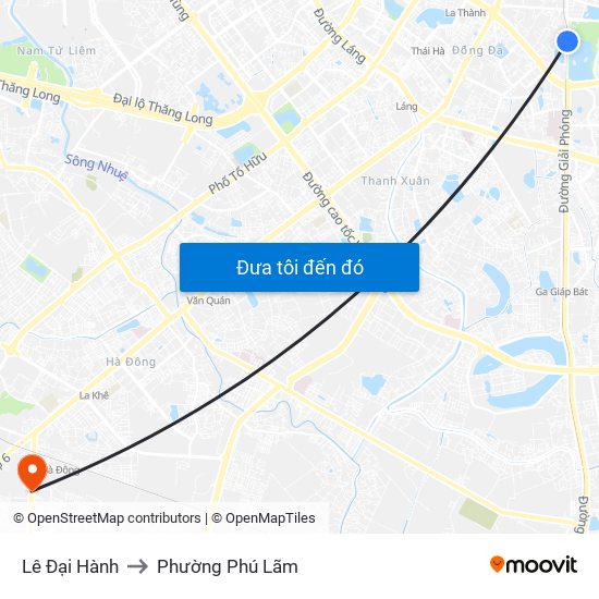 Lê Đại Hành to Phường Phú Lãm map