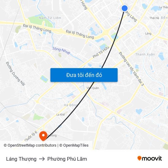 Láng Thượng to Phường Phú Lãm map