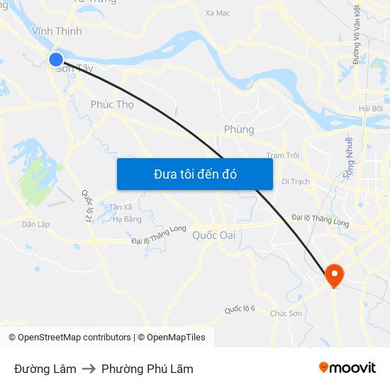 Đường Lâm to Phường Phú Lãm map