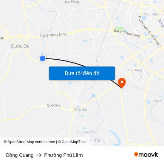 Đồng Quang to Phường Phú Lãm map