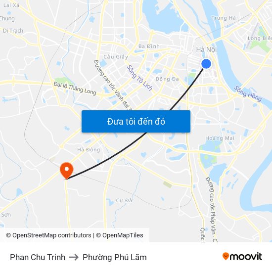 Phan Chu Trinh to Phường Phú Lãm map