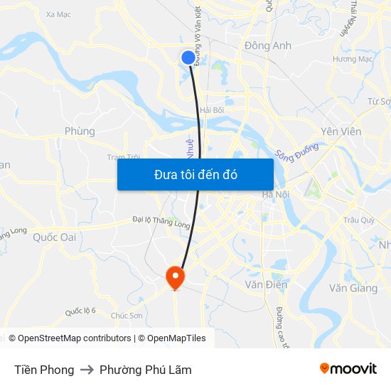 Tiền Phong to Phường Phú Lãm map