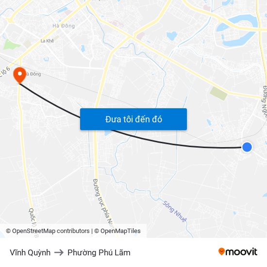 Vĩnh Quỳnh to Phường Phú Lãm map