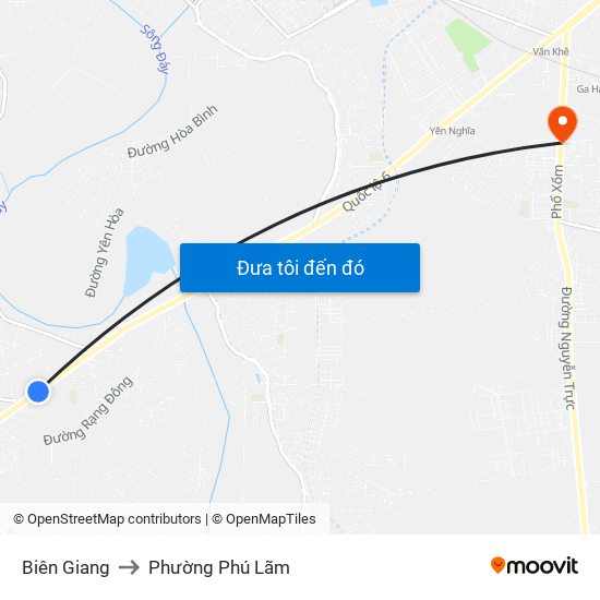 Biên Giang to Phường Phú Lãm map