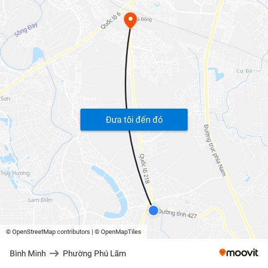 Bình Minh to Phường Phú Lãm map