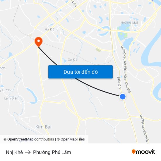 Nhị Khê to Phường Phú Lãm map