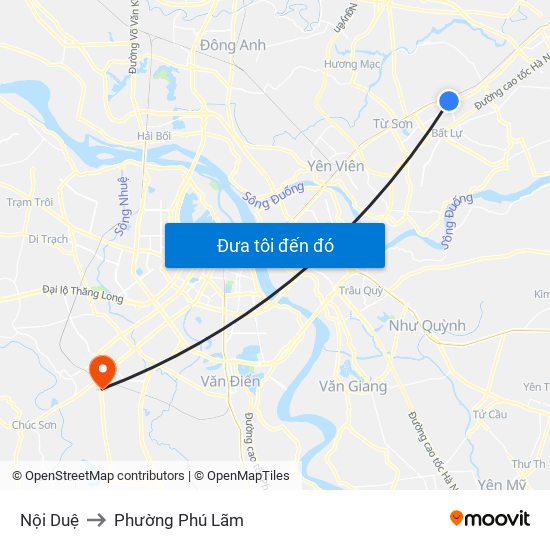 Nội Duệ to Phường Phú Lãm map