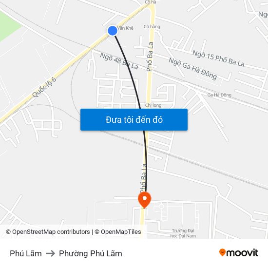 Phú Lãm to Phường Phú Lãm map