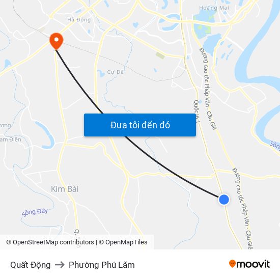 Quất Động to Phường Phú Lãm map