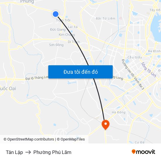 Tân Lập to Phường Phú Lãm map