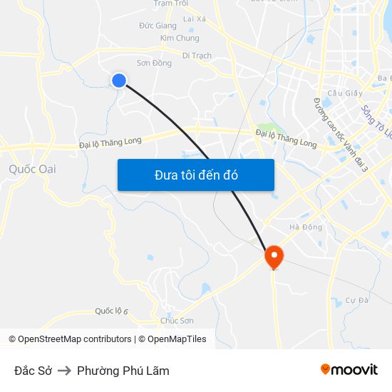 Đắc Sở to Phường Phú Lãm map