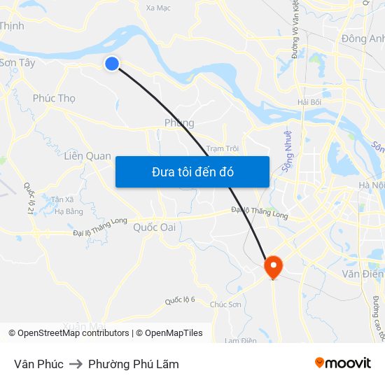 Vân Phúc to Phường Phú Lãm map