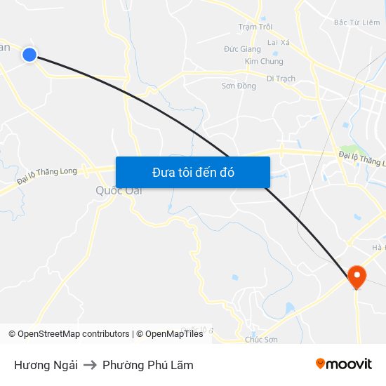 Hương Ngải to Phường Phú Lãm map