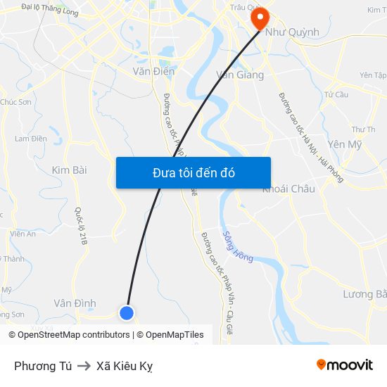 Phương Tú to Xã Kiêu Kỵ map