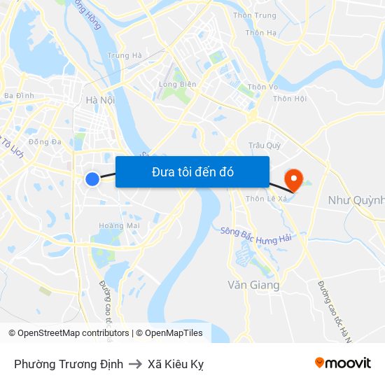 Phường Trương Định to Xã Kiêu Kỵ map