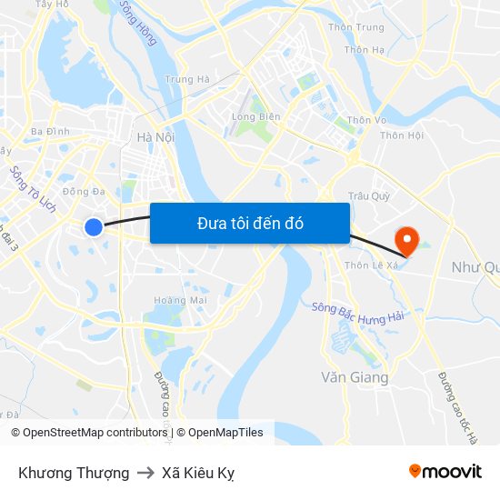 Khương Thượng to Xã Kiêu Kỵ map