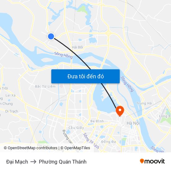 Đại Mạch to Phường Quán Thánh map