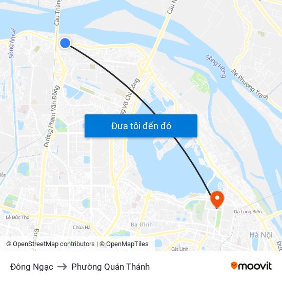 Đông Ngạc to Phường Quán Thánh map