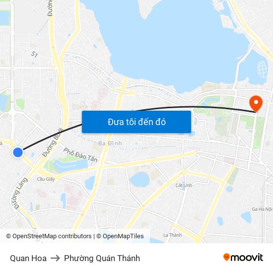 Quan Hoa to Phường Quán Thánh map