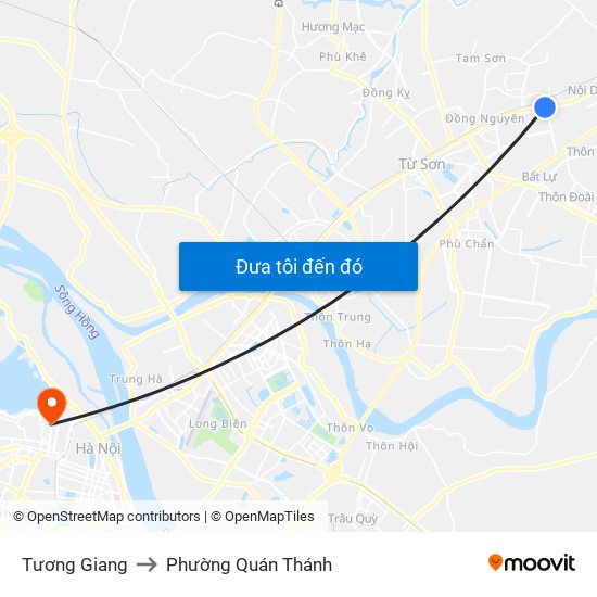 Tương Giang to Phường Quán Thánh map