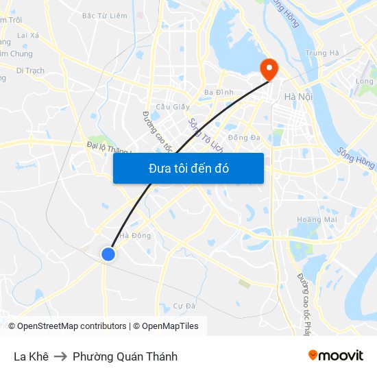 La Khê to Phường Quán Thánh map