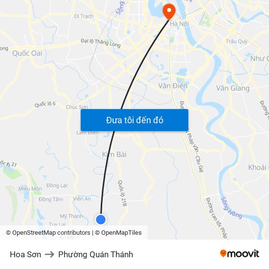 Hoa Sơn to Phường Quán Thánh map