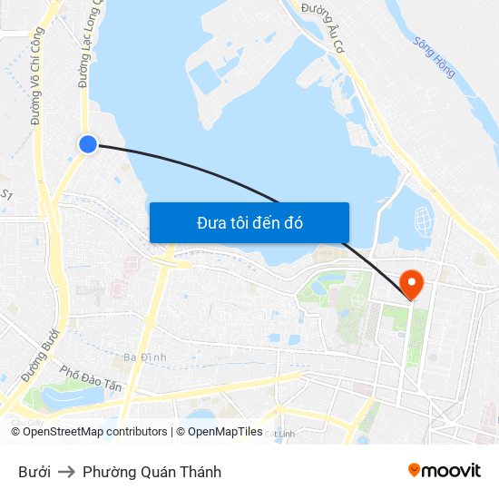 Bưởi to Phường Quán Thánh map