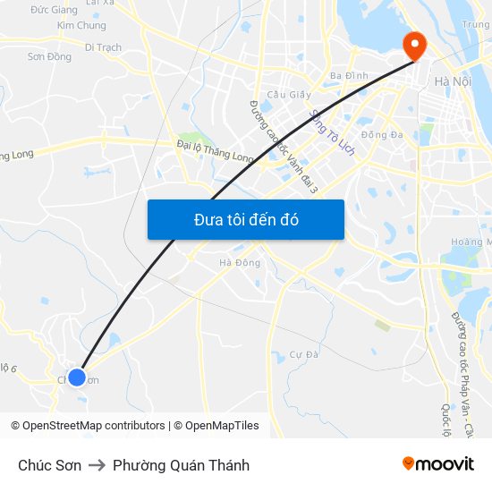 Chúc Sơn to Phường Quán Thánh map